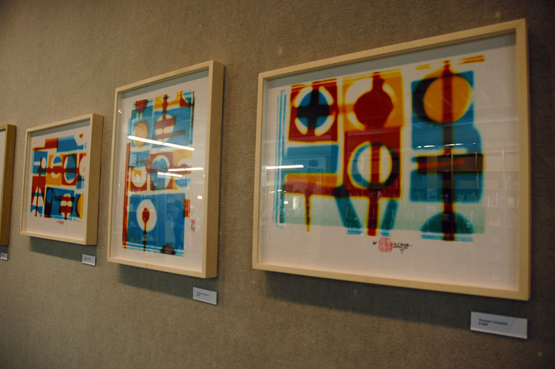 I liked these photo-based color abstractions by Thomas Campbell in the Pearl Room at Powell's Books.