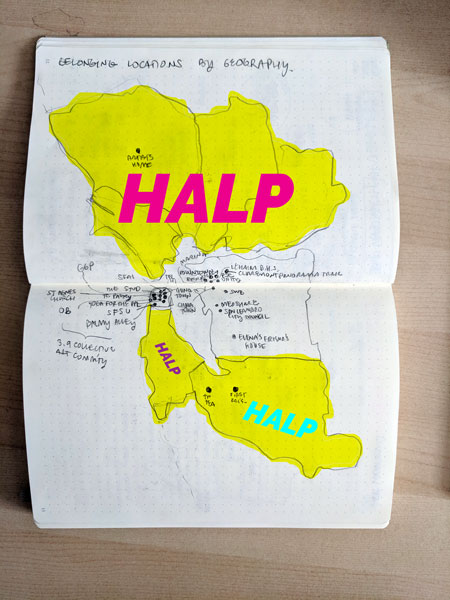 Sketch of a map of the 9-county Bay Area, with counties highlighted where I could use more stories.